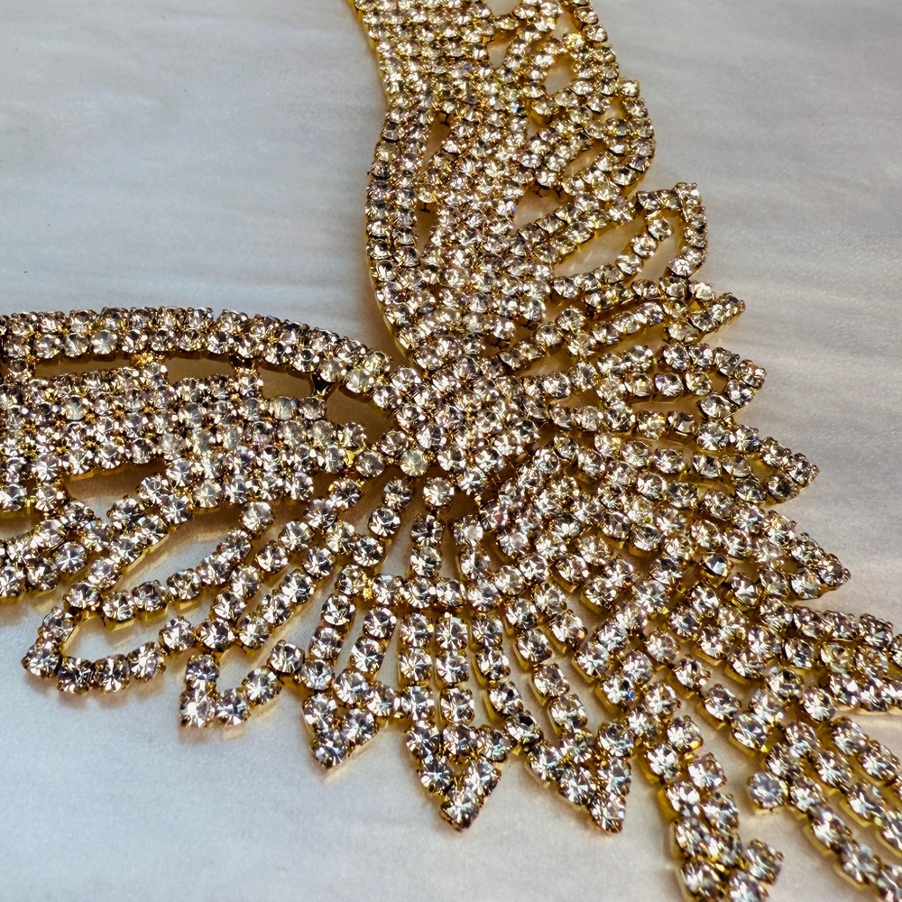 Goldtone Bling Lightweight Statement Necklace - image 6